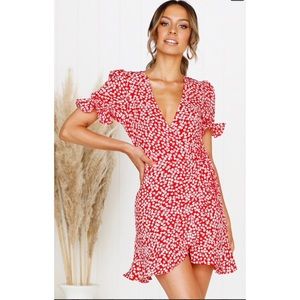 Nikita Red Floral Dress from AUS